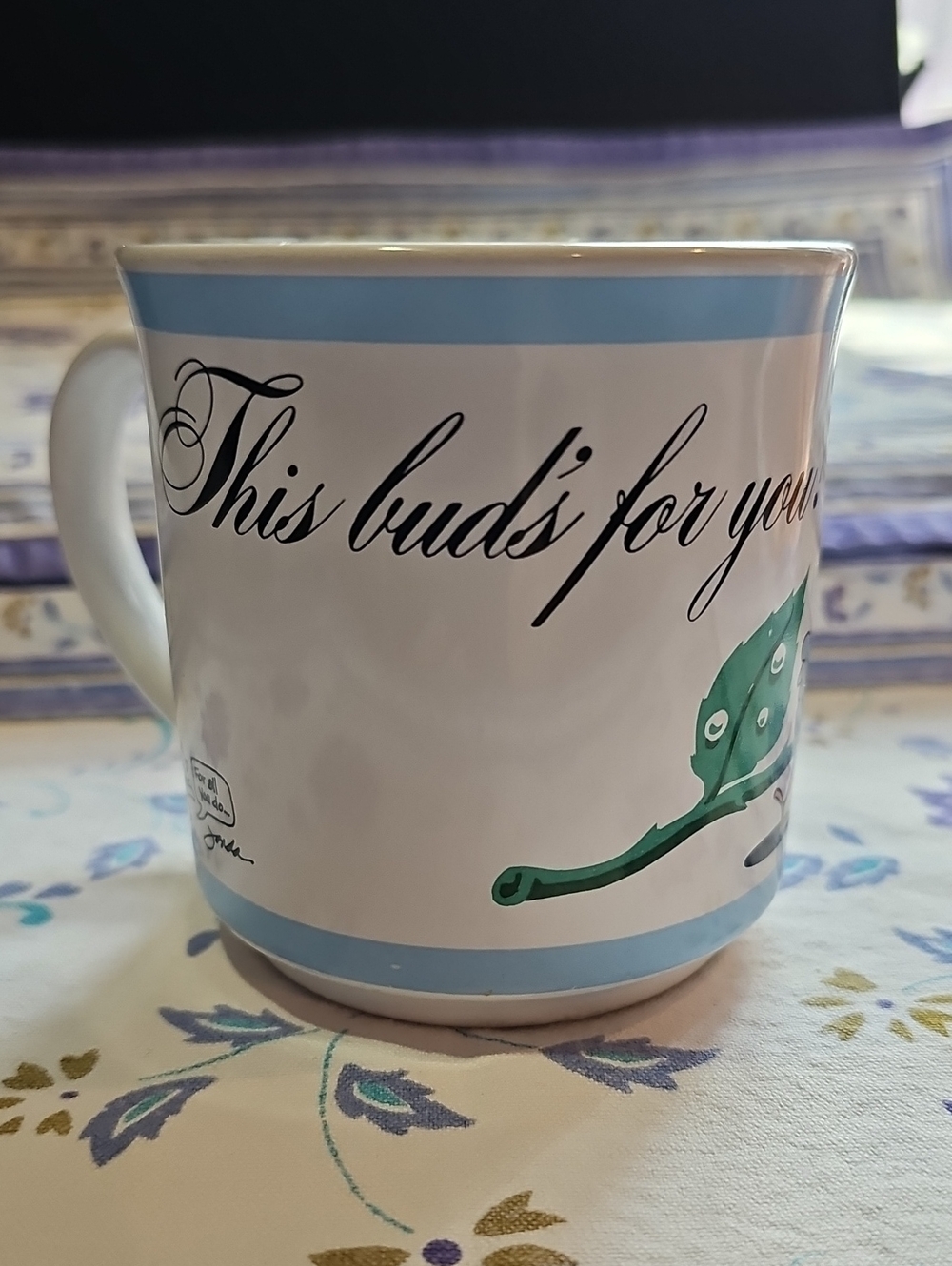 Vintage "This Bud's For You" Ceramic Mug